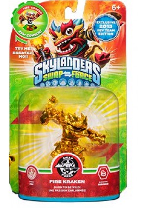 Figurine Skylanders Swap Force - Fire Kraken Gold Exclusive 2013 Dev Team Edition